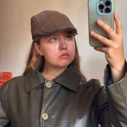 кожаная кепка винтаж