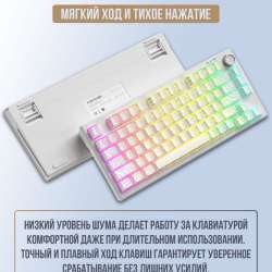 Мембранная клавиатура Furycube IP75 игровая, белая, световые в Троицке фото 8
