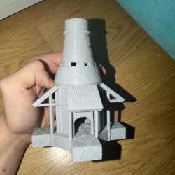 Печка из раста среднего размера. Серая из пластика pla в Москве