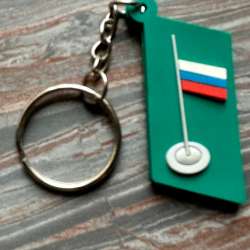 Брелок флаг установлен в географической точке северного полю