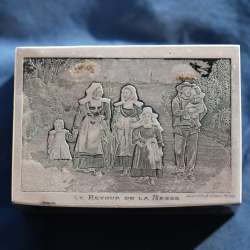 Старинная шкатулка «Возвращение с мессы». Франция, 1900-е гг в Санкт-Петербурге фото 7