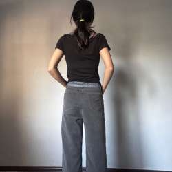Джинсы DENIM, серые, широкие