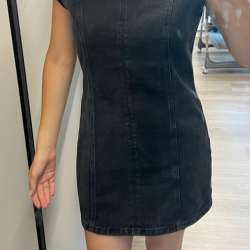 Графитовое джинсовое платье Zara