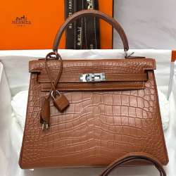 Сумка Hermes Kelly крокодил