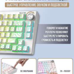 Мембранная клавиатура Furycube IP75 игровая, белая, световые в Троицке фото 4