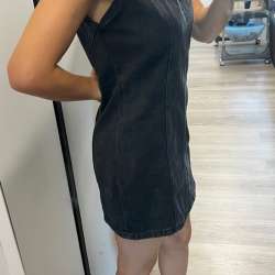 Графитовое джинсовое платье Zara в Владивостоке фото 4