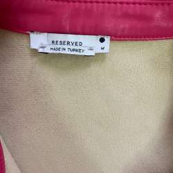 Розовая рубашка из экокожи Reserved, размер M