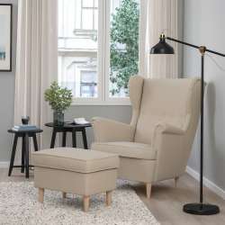 Продаю кресло IKEA STRANDMON с пуфиком фото 3