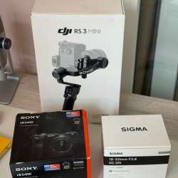 Комплект Sony a6400 + sigma 18-50 + DJl rs3 mini