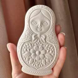 Фигурки из гипса Матрёшка для раскрашивания