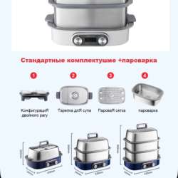 Пароварка электрическая Morphy Richards, белая в Москве фото 5