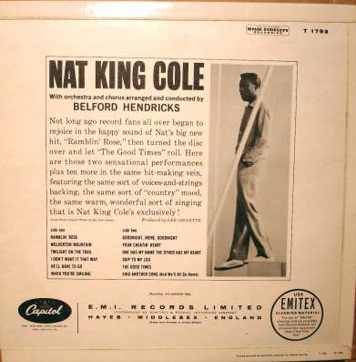 Nat King Cole ‎– Ramblin' Rose(UK) в Санкт-Петербурге фото 4
