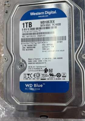 Жесткий диск 1TB WD Blue 3.5’’ (WD10ezex) в Щербинке фото 5