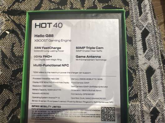 Телефон Infinix hot 40 на 256 гб в Абакане
