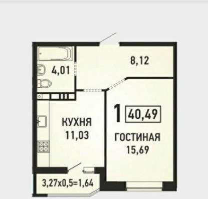 Продам однокомнатную квартиру в Краснодар.Жилая площадь 40,50  кв.м.Этаж 5.Дом монолитный.