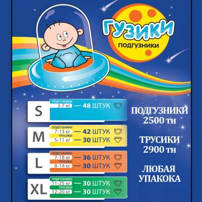 Подгузники Гузики Костанай