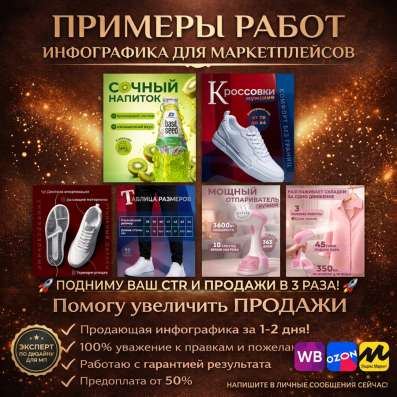 Инфографика для маркетплейсов. Дизайн карточек товара в Москве фото 4