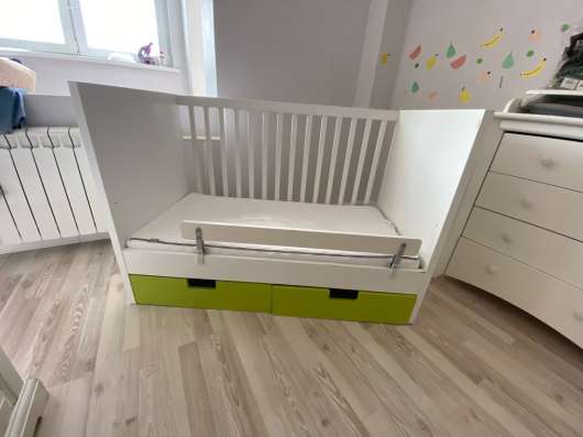 Детская кровать с матрасом икея 120х60 в Москве фото 11