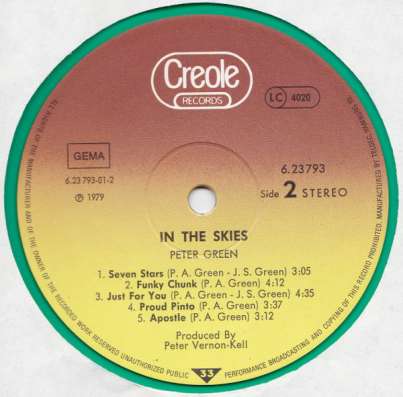 Peter Green ‎- In The Skies в Санкт-Петербурге