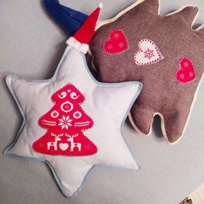Новогодние подушки hand made в Санкт-Петербурге фото 3