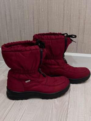Женские сапоги дутики waterproofline бордовые