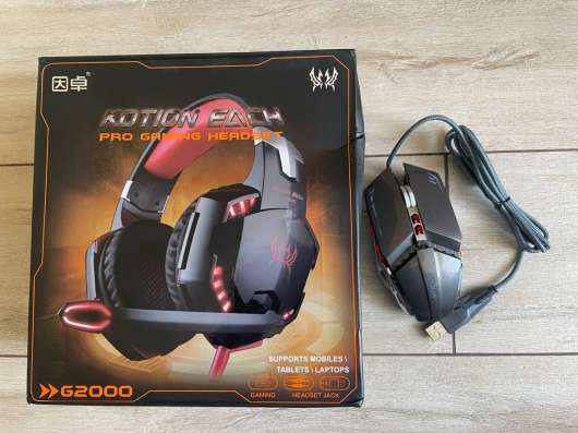 Игровые наушники с микрофоном+игровая мышь в Астрахани фото 3