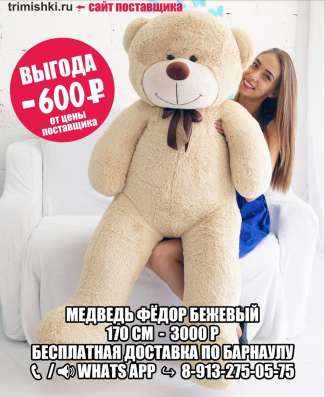 Плюшевые медведи / мишки в Барнауле, доставка в Барнауле фото 36
