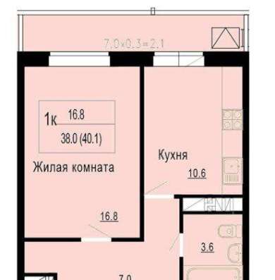 Продам однокомнатную квартиру в Краснодар.Жилая площадь 40,10  кв.м.Этаж 17.Дом монолитный. в Краснодаре