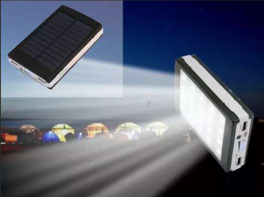 Солнечный аккумулятор (Solar power bank) с фонарем в Москве