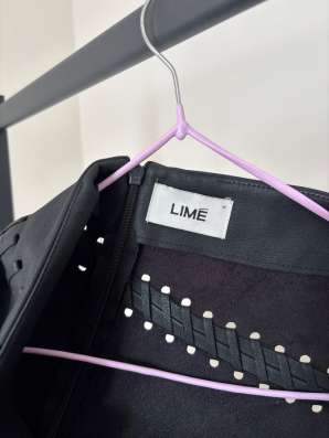Черная кожаная юбка Lime в Видном фото 4