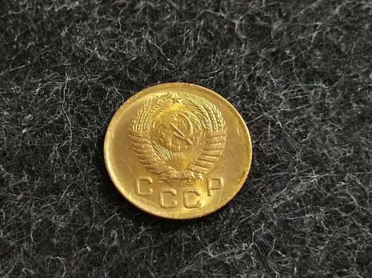 3) 1 копейка 1955 года. unc. Штемпельный блеск! в Москве