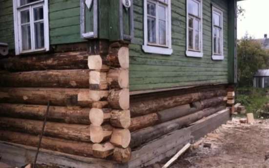 Замена венцов поднятия домов в Гатчине фото 3