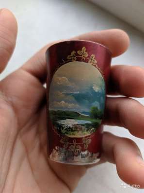 Стопка с позолотой, эмаль, серебро, 875 СССР