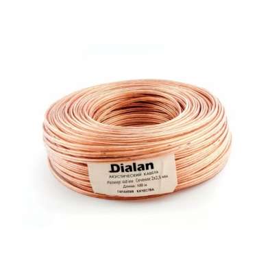 Акустический провод Dialan 2х2.5 CCA прозрачный