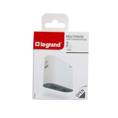 Блок - 2 плоские розетки и USB A + C - Legrand