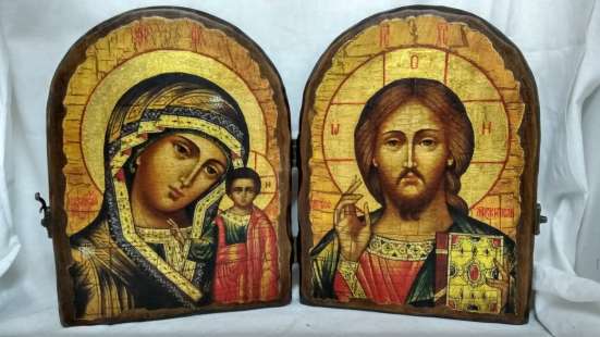 Икона под старину Спасите и Казанская