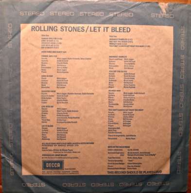 Пластинка виниловая Rolling Stones ‎– Let It Bleed в Санкт-Петербурге фото 3