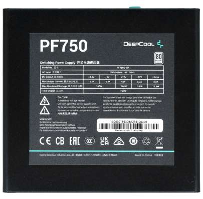 Блок питания DEEPCOOL PF750 [R-PF750D-HA0B-EU] черный в Смоленске фото 3