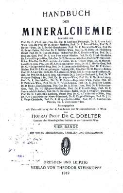 Фолиант - Hundbuch der Mineralchemie I 1912 в Москве фото 4