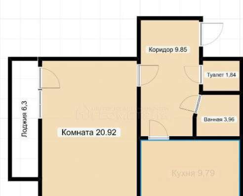 Продам однокомнатную квартиру в Краснодар.Жилая площадь 47  кв.м.Этаж 5.Дом кирпичный.