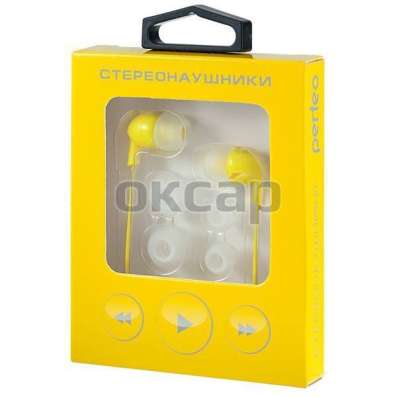 Наушники проводные Perfeo IPOD желтый PF-IPD-YLW