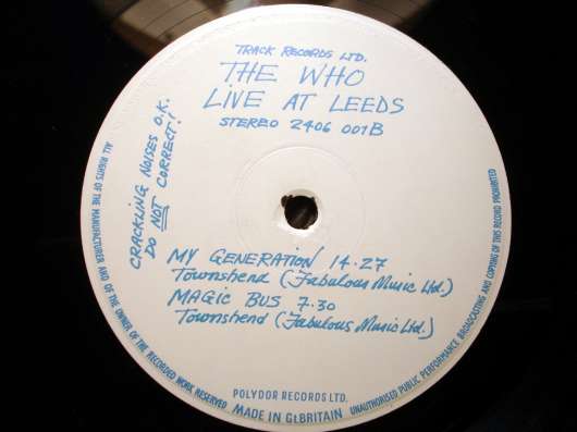 Пластинка  The Who ‎– Live At Leeds (UK) в Санкт-Петербурге фото 3