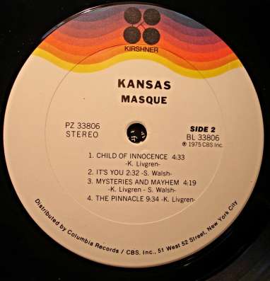 Пластинка виниловая Kansas – Masque в Санкт-Петербурге фото 5