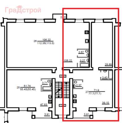Продам двухкомнатную квартиру в Вологда.Жилая площадь 77,70  кв.м.Этаж 2.Есть Балкон. в Вологде фото 3
