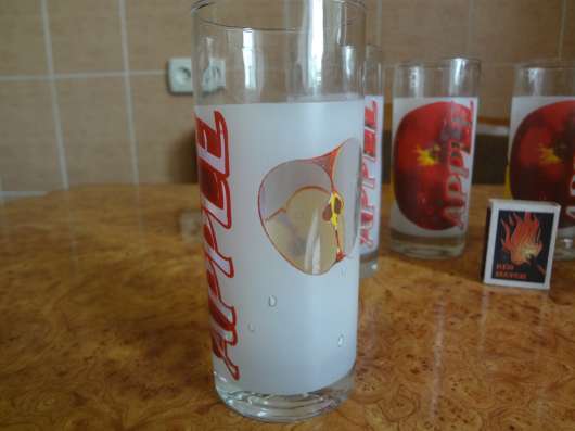 Стаканы стеклянные Apple фото 5