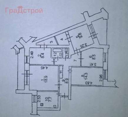 Продам многомнатную квартиру в Вологда.Жилая площадь 95  кв.м.Этаж 6.Дом кирпичный. в Вологде