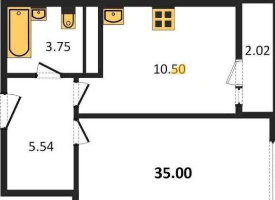 Продам однокомнатную квартиру в Краснодар.Жилая площадь 35  кв.м.Этаж 12.Дом кирпичный.