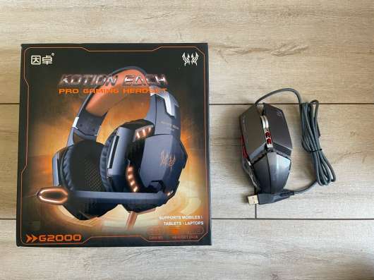 Игровые наушники с микрофоном+игровая мышь в Астрахани