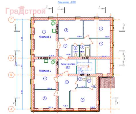 Продам четырехкомнатную квартиру в Вологда.Жилая площадь 97  кв.м.Этаж 2.Дом кирпичный. в Вологде фото 3