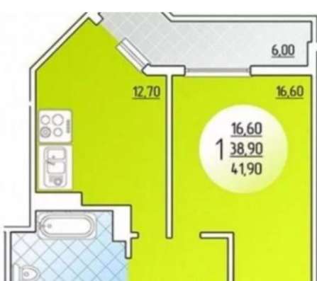 Продам однокомнатную квартиру в Краснодар.Жилая площадь 41,90  кв.м.Этаж 13.Дом кирпичный. в Краснодаре